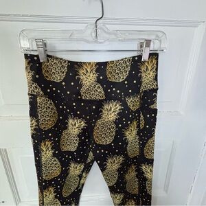 Constantly Varied Gear Women's Leggings - Black with Gold Pineapples